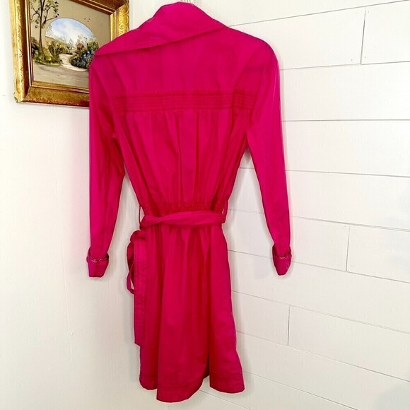 Patrizia Pepe Lightweight Trench Coat Ruby Violet NWT IT 42/US 6 - Picture 2 of 9